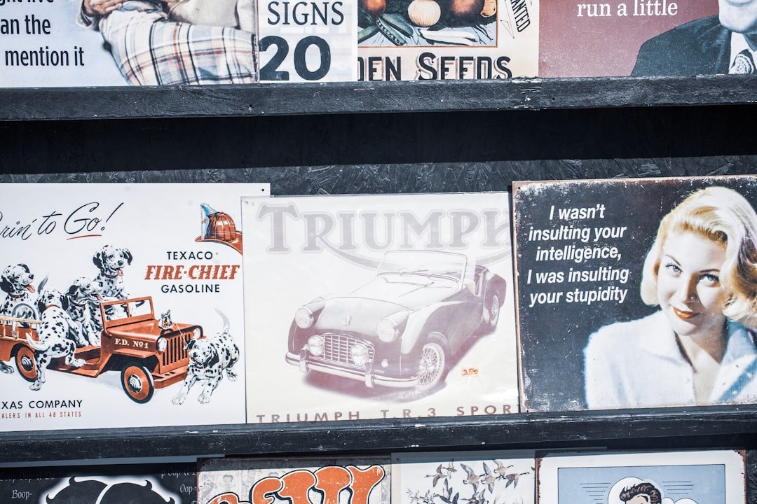 Shelves filled with old magazines and advertising archives